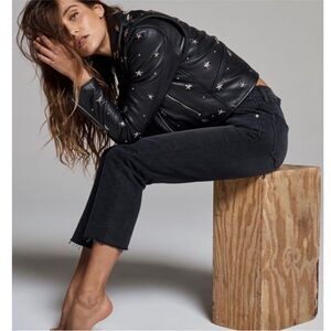NWT Understates Star-Studded Black Leather Jacket